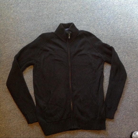 Nautica Other - Nautica Black Ribbed Zip Sweater L